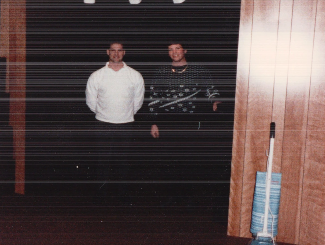 Rob and Blane at the store — 1988